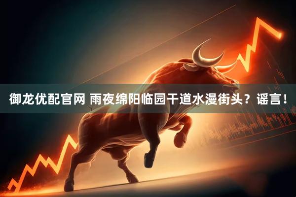 御龙优配官网 雨夜绵阳临园干道水漫街头？谣言！