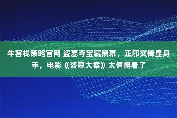 牛客栈策略官网 盗墓夺宝藏黑幕，正邪交锋显身手，电影《盗墓大案》太值得看了